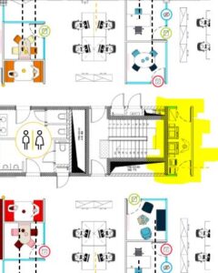 Localisation sur le plan du local impressions.
